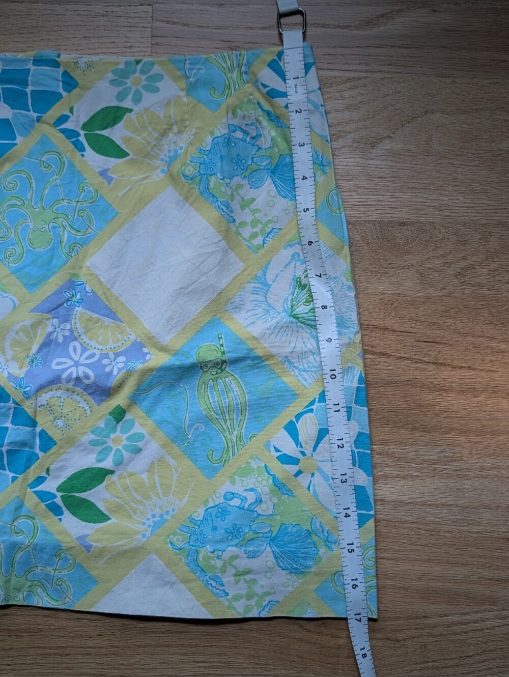 Lilly Pulitzer Aqua, Yellow & White Floral Skirt - Picture 3 of 4